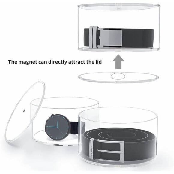 NIUBEE Belt Organizer, Acrylic 5 Layers Belt Case Storage Holder and Display - Picture 3 of 7